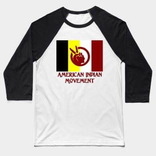 Flag of the American Indian Movement Baseball T-Shirt